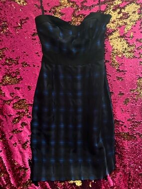 Diane Von Furstenberg Black Dress with Blue Sheen